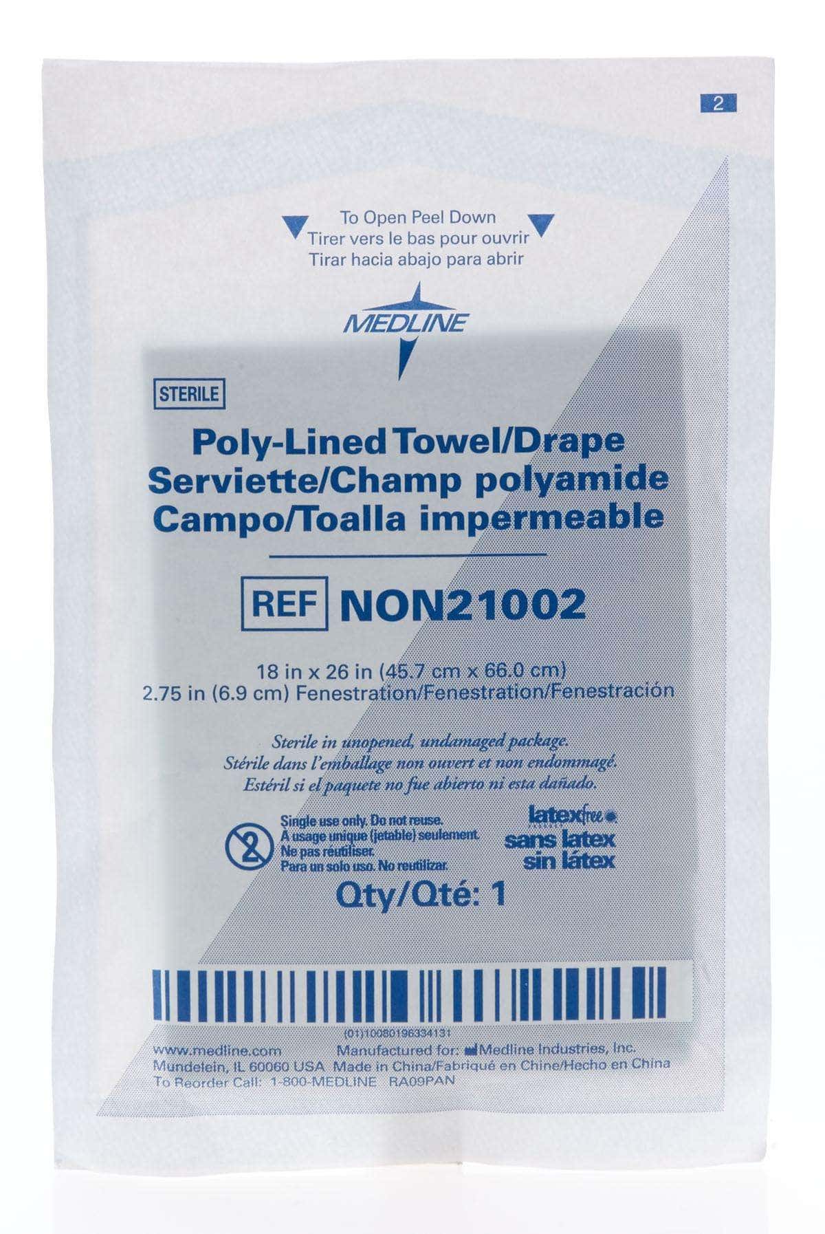 Medline Sterile Fenestrated Disposable Drape, 18" x 26" - Image 2