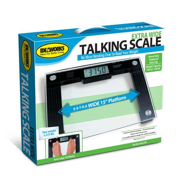 Jobar Talking Scale, 550 lb Weight Capacity, 8mm Tempered Glass - Image 1