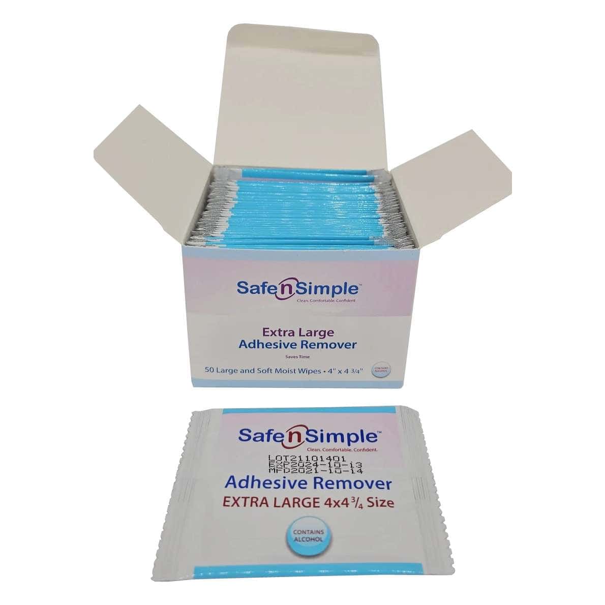 Safe N Simple Extra Large Adhesive Remover Wipe - Image 1