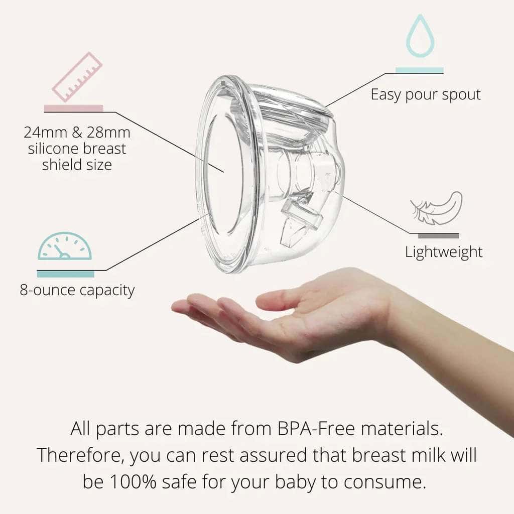 Zomee Z2 Double Electric Breast Pump With Hands Free Collection Cups - Image 2