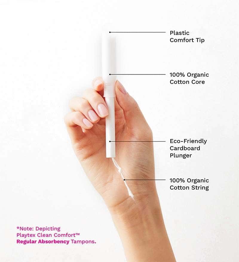 Playtex Clean Comfort Multipack Tampons, Regular-Super - Box of 28 - Image 2