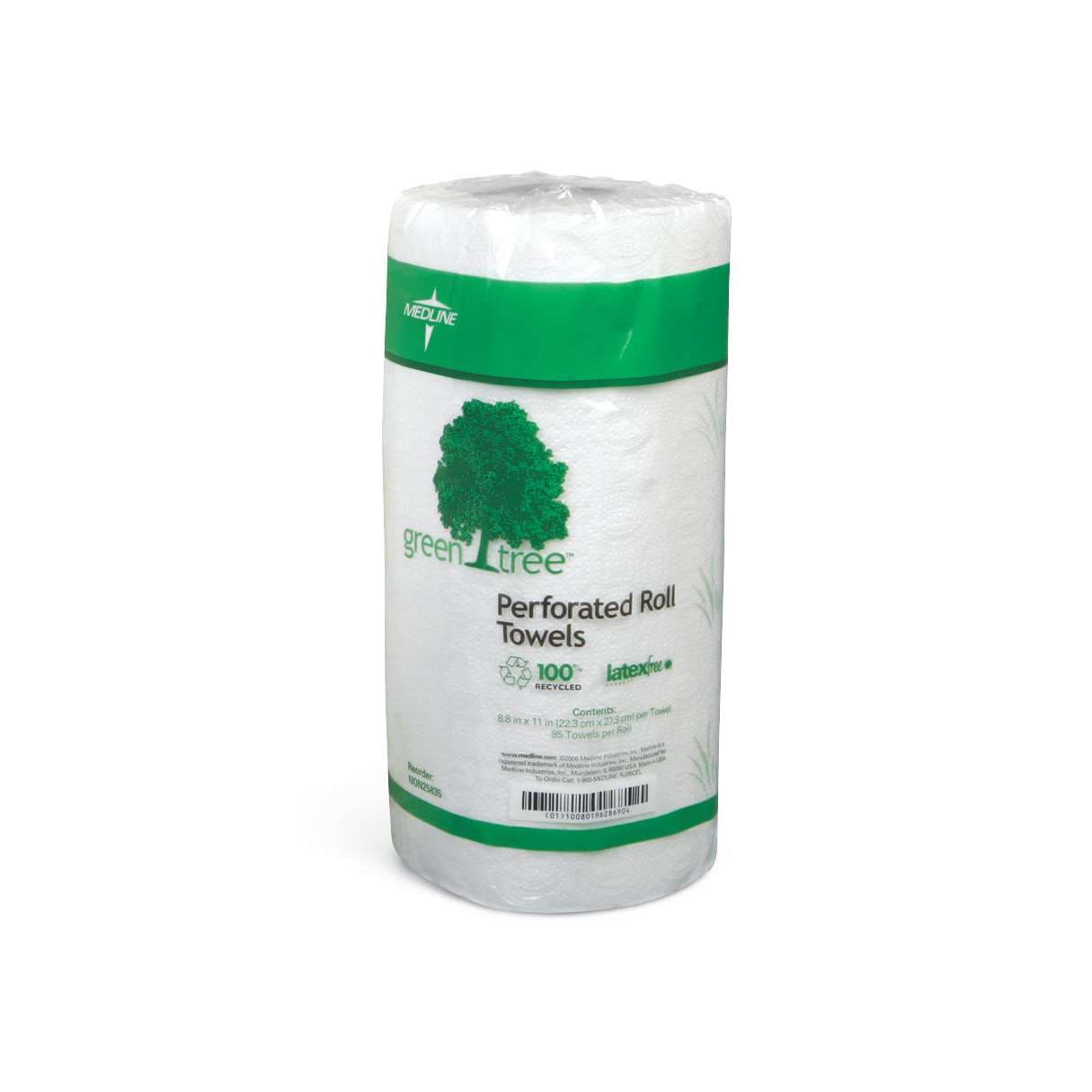 Medline Green Tree Perforated Paper Towel Roll
