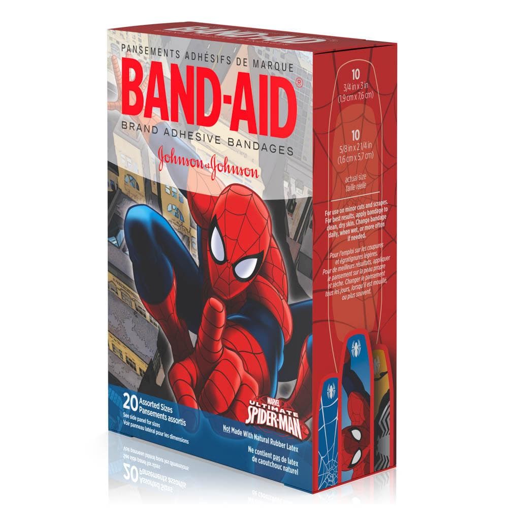 Band-Aid Decorative Spiderman Adhesive Bandages - Box of 20 - Image 1