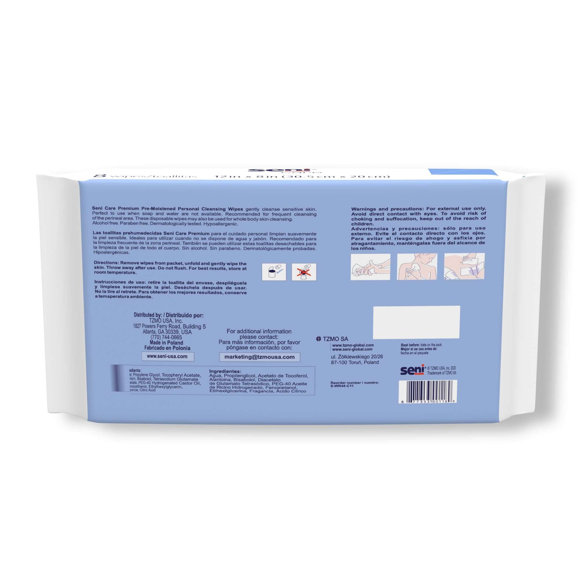 Seni Care Premium Personal Cleansing Wipes - Image 2