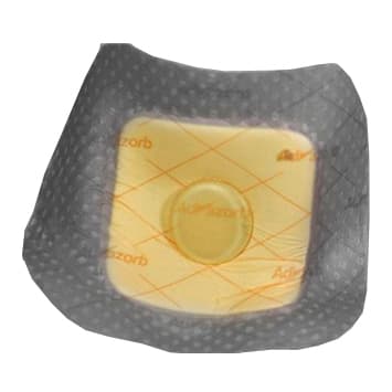 Advazorb Fixation Foam-Silicone Tracheostomy Dressing, Round - Box of 10 - Image 1