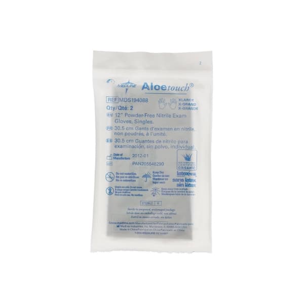 AloeTouch Sterile 12" Powder-Free Nitrile Exam Gloves