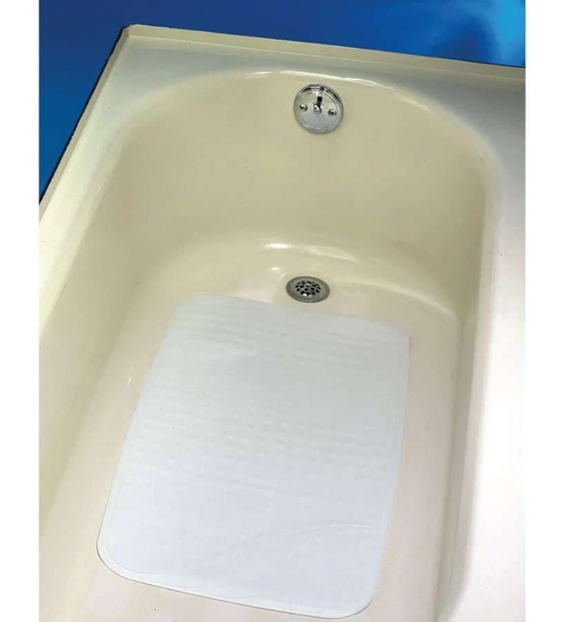 Carex Anti-Slip Rubber Bathtub Mat, White - Image 2