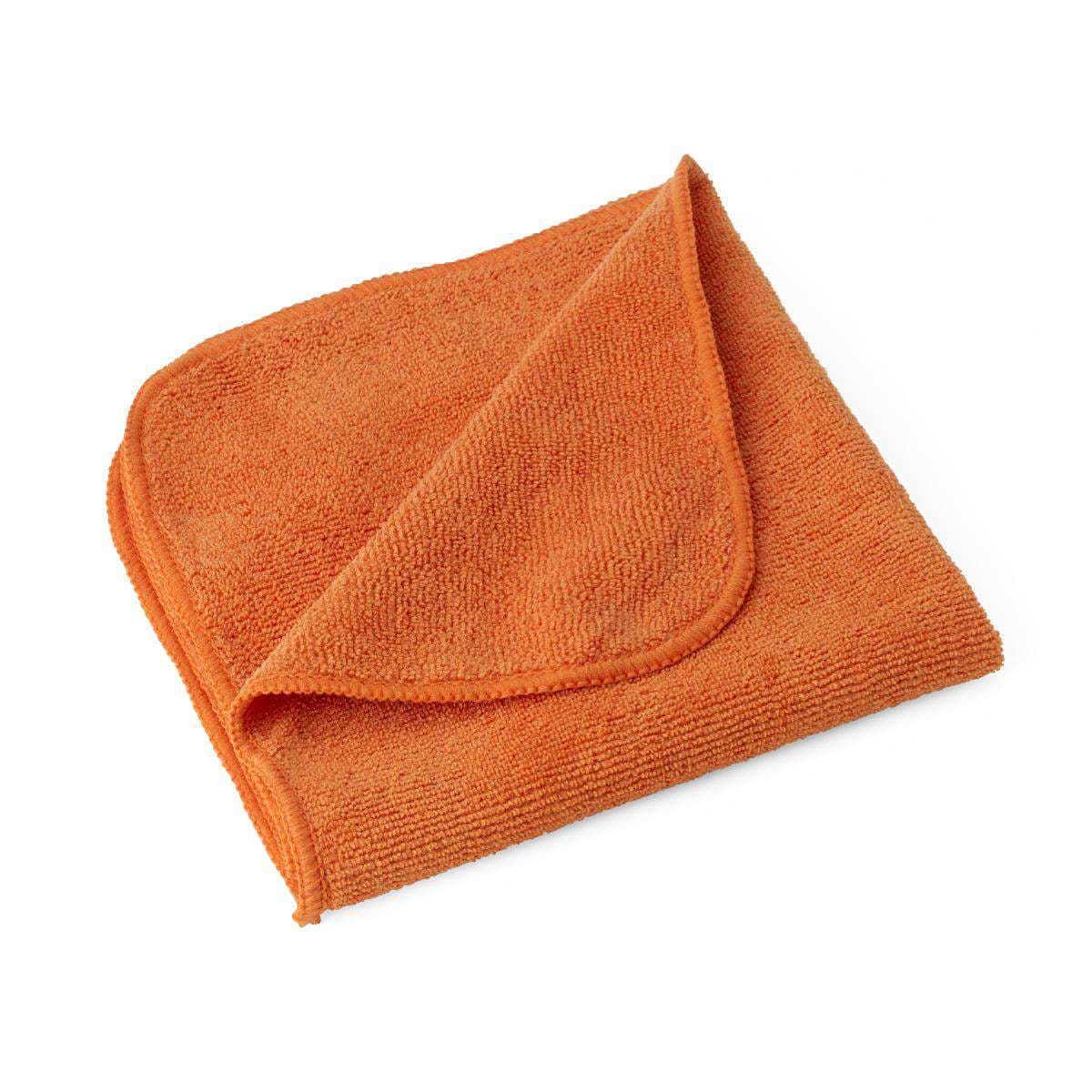 Medline Microfiber Cleaning Cloths, Medium-Weight, 12 x 12 Inch, Orange - Case of 144 - Image 1