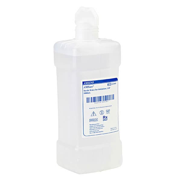 Amsino Amsure Sterile Water for Inhalation, USP 1000mL - Case of 12 - Image 1