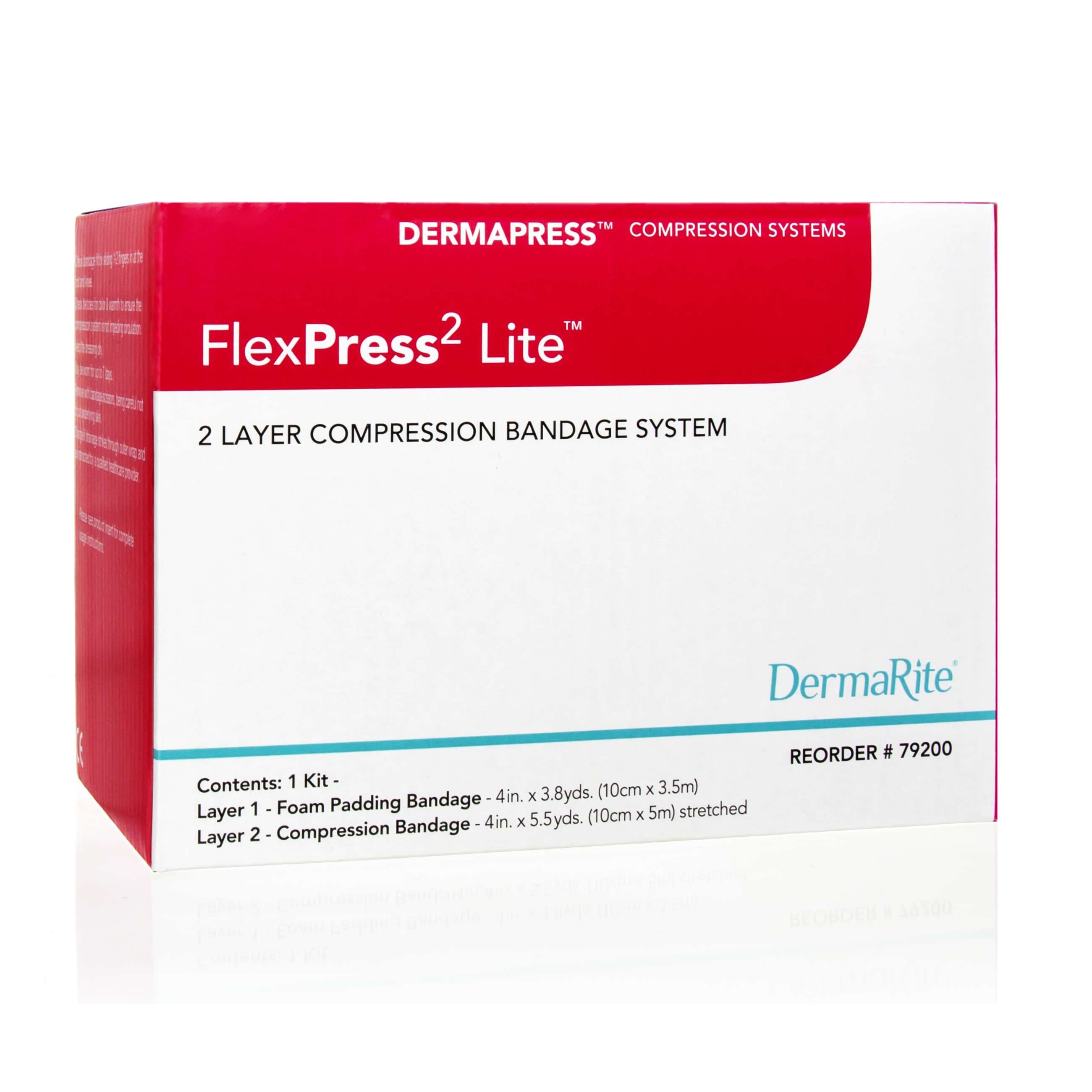 FlexPress2 Lite Two Layer Compression Bandage System, Tan-White - Image 1