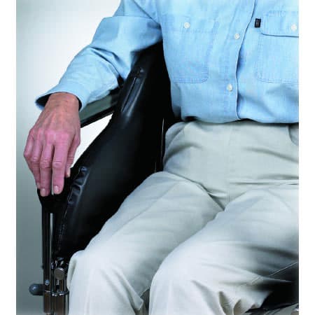 Skil-Care Noninflatable Foam Vinyl Cover Wheelchair Side Support, Black - Pair of 2 - Image 1