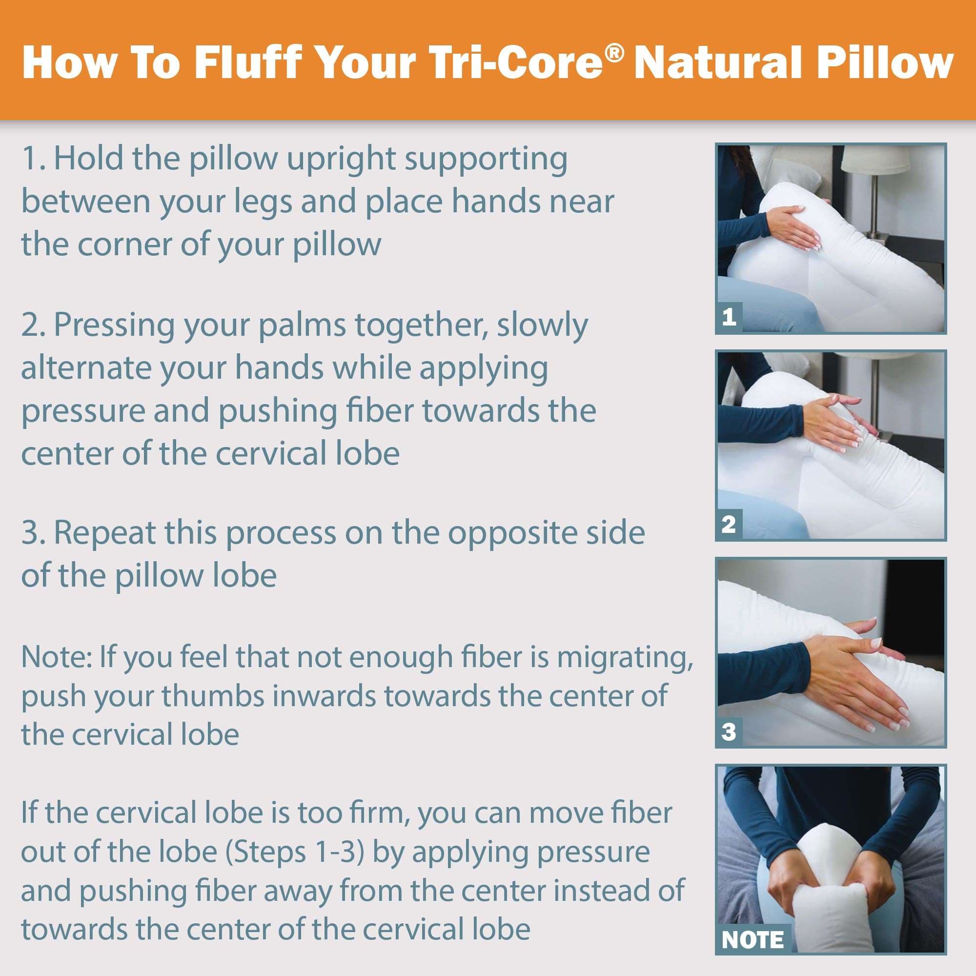 Tri-Core Natural Cervical Support Pillow with Premium Organic Cotton Shell - Image 6
