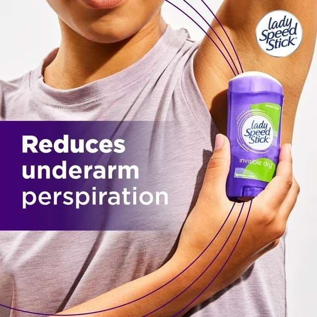Lady Speed Stick Antiperspirant and Deodorant, Powder Fresh Scent - Image 4