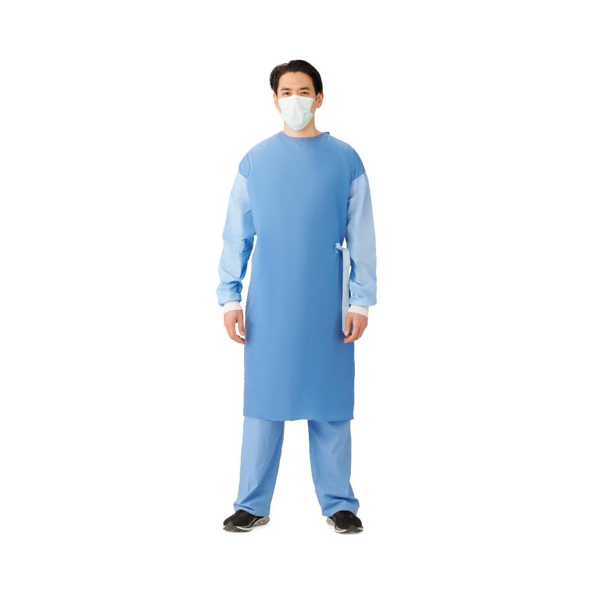 Medline Eclipse Poly Reinforced Gown with Breathable Sleeve - Image 1