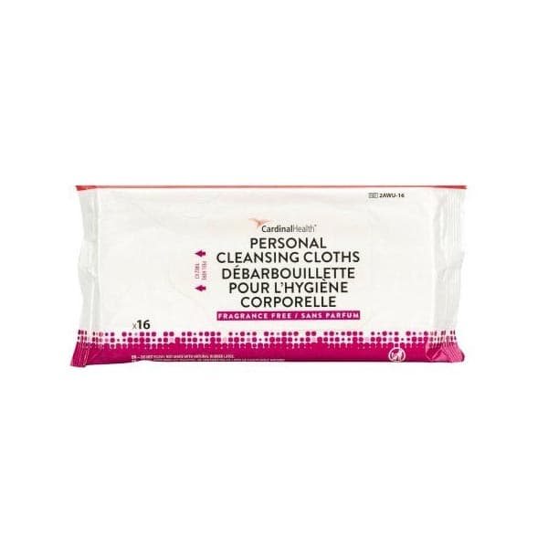 Cardinal Health Rinse-Free Personal Wipe, 9 x 13 Inch - Image 1