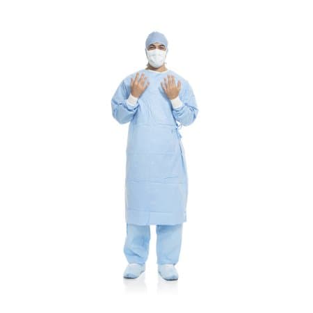 Aero Blue Surgical Gown with Towel, Blue - Image 1