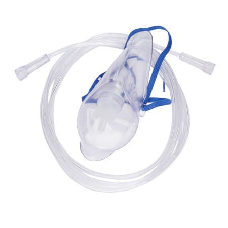 McKesson Oxygen Mask Clear Adjustable Head Strap One-Way Valve One Size Fits Most - Image 1