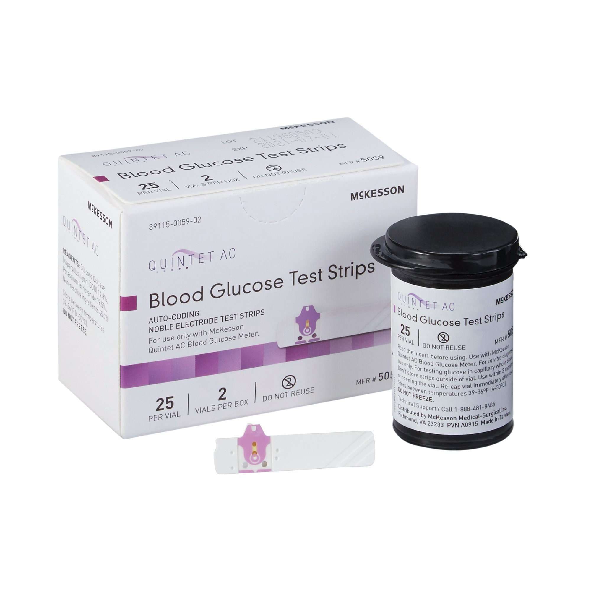 McKesson QUINTET AC Blood Glucose Test Strips - Image 1