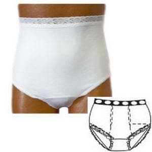 Options Ladies Basic Brief with Built-in Ostomy Barrier Support, White - Image 4
