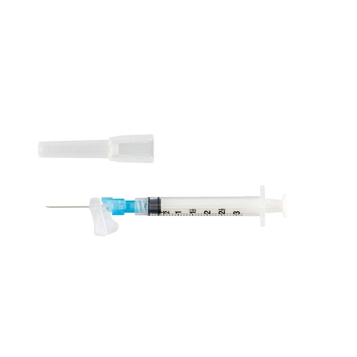 Monoject Magellan Hypodermic Safety Needles with Syringes, 3 ML - Image 1