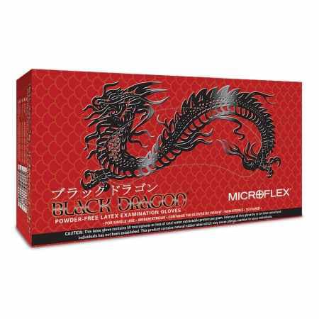 MICROFLEX Black Dragon Powder-Free Latex Exam Gloves - Image 1