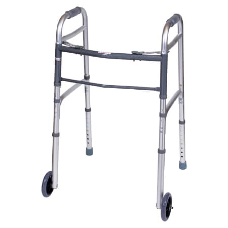 Carex Aluminum Folding Walker, 30 to 37 Inch Height - Image 1