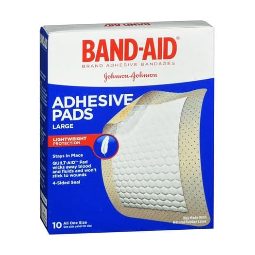 Band-Aid Plastic Adhesive Strip, 2-7/8 x 4 Inch Tan - Box of 10