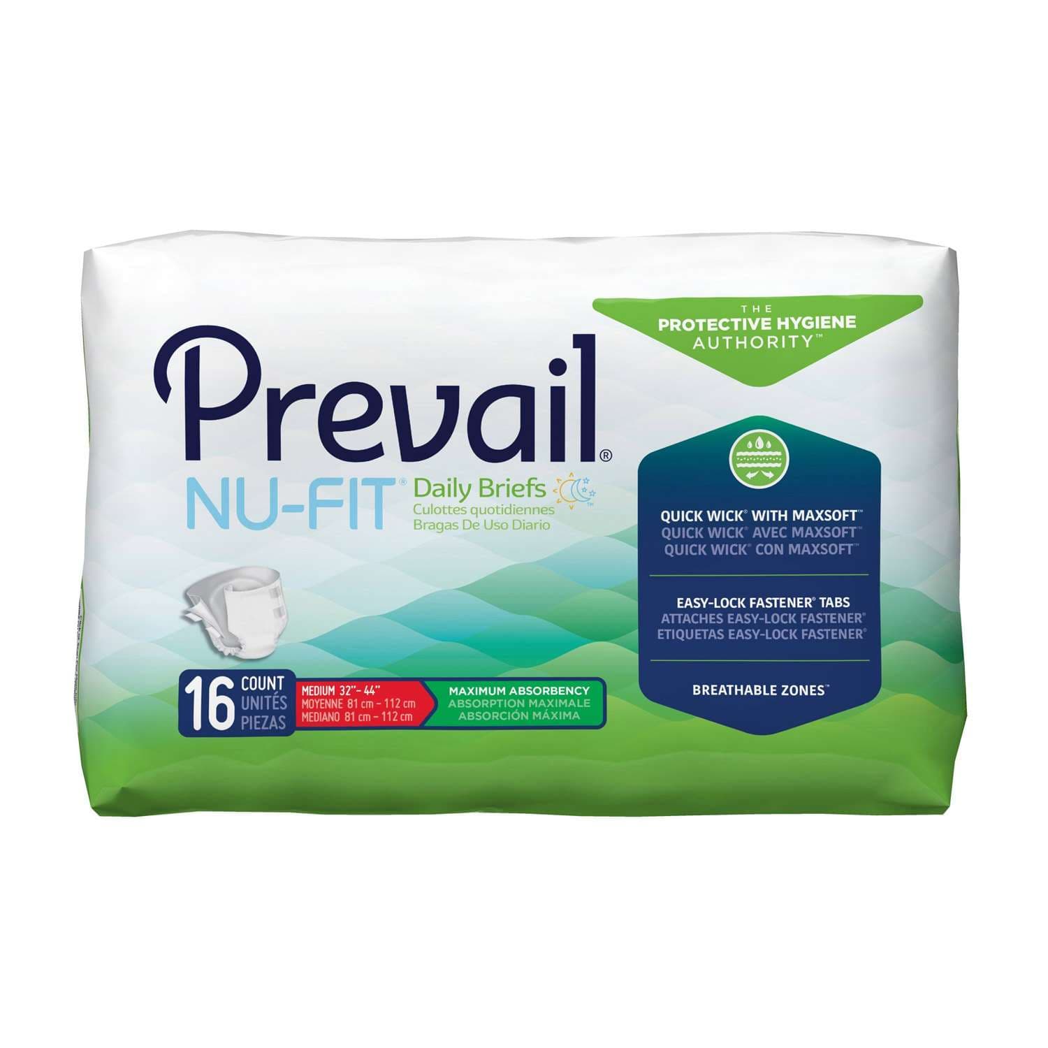 Prevail Nu-Fit Incontinence Adult Daily Briefs - Image 1