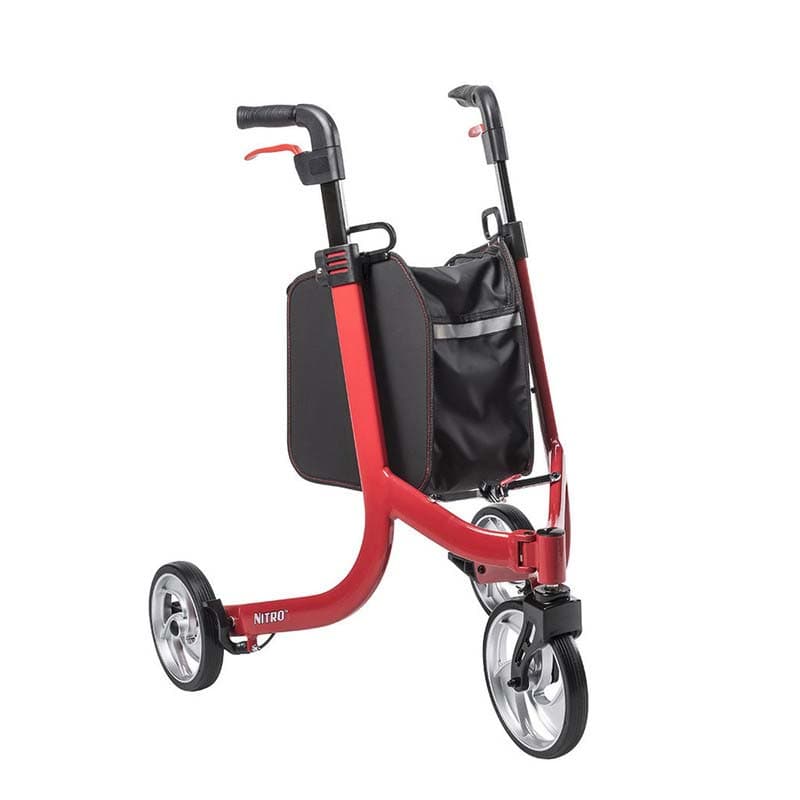 Drive Nitro Red 3-Wheel Rollator - Image 1