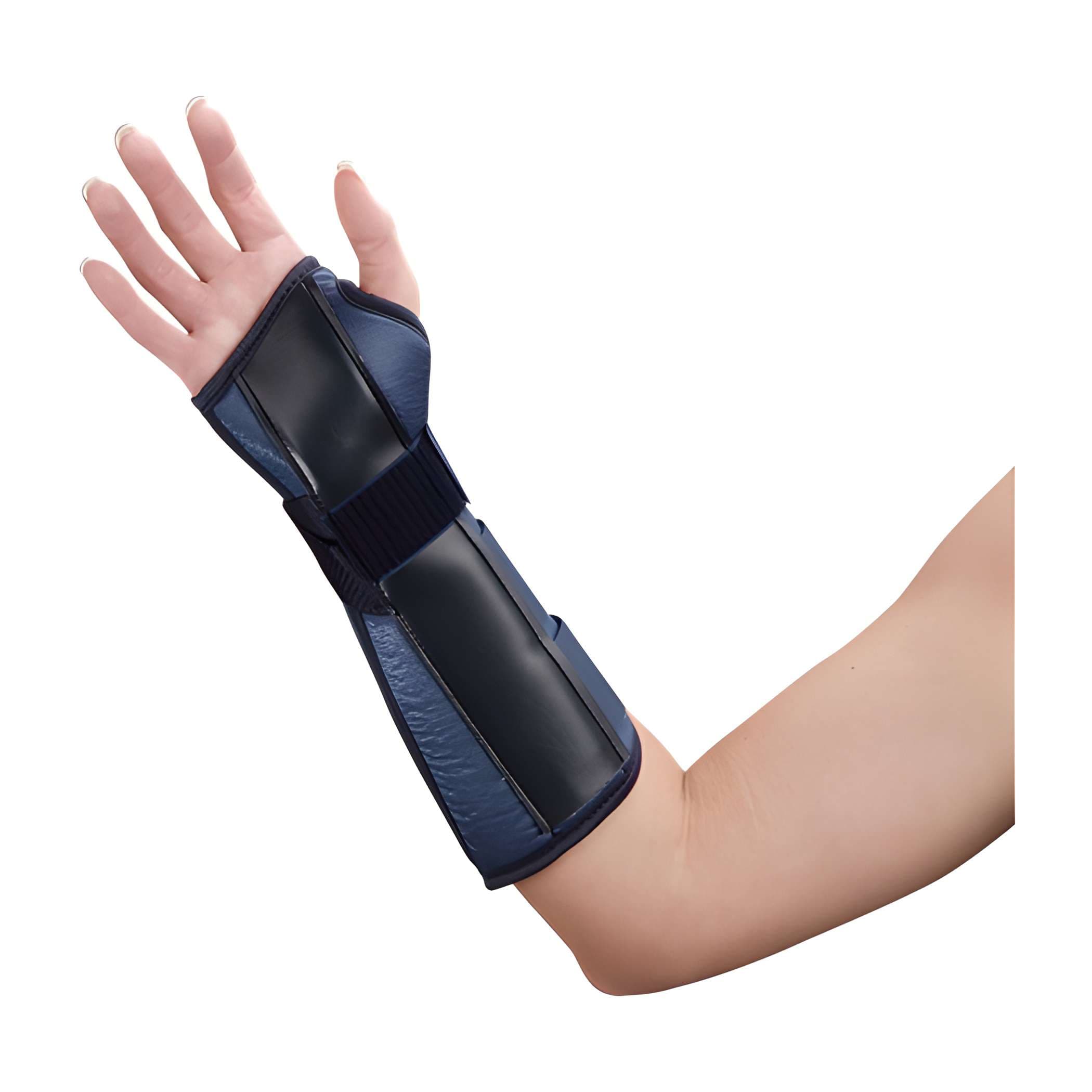 Deroyal Wrist and Forearm Brace Black-Blue with Hook n Loop Strap Closure - Image 1