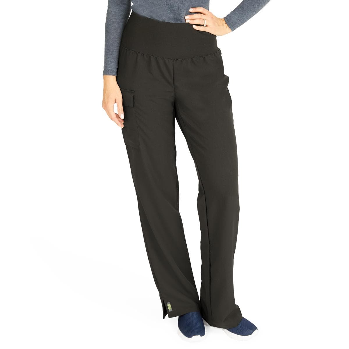 Medline Ocean AVE Women's Stretch Wide Waistband Scrub Pants with Cargo Pocket