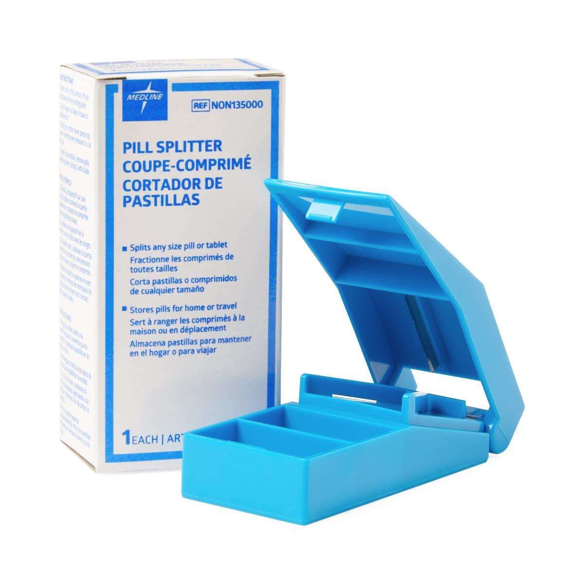 Medline Pill Splitter, Blue - Carton of 144