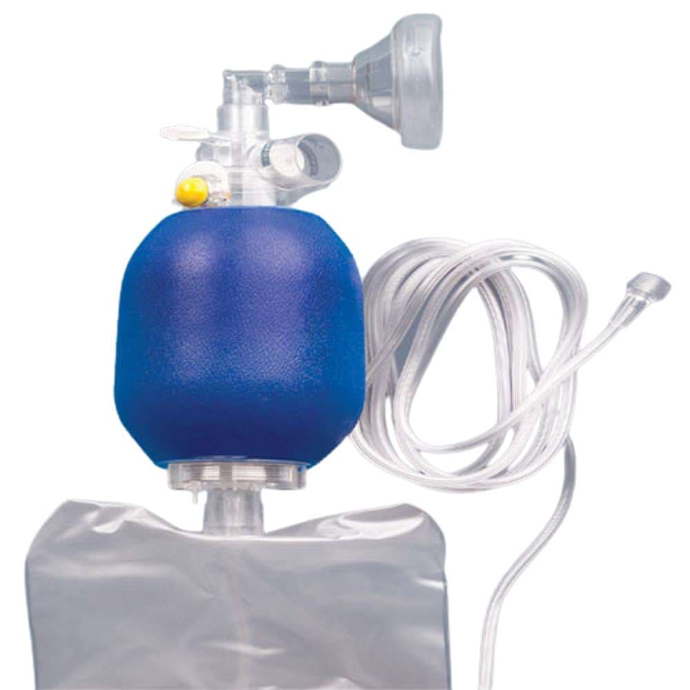 Airlife Self Inflating Resuscitation Bag With Mask, Oxygen Reservoir Bag And Pop off Valve - Image 1