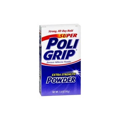 Super Poligrip Extra Strength Denture Adhesive Powder, 1.6 oz