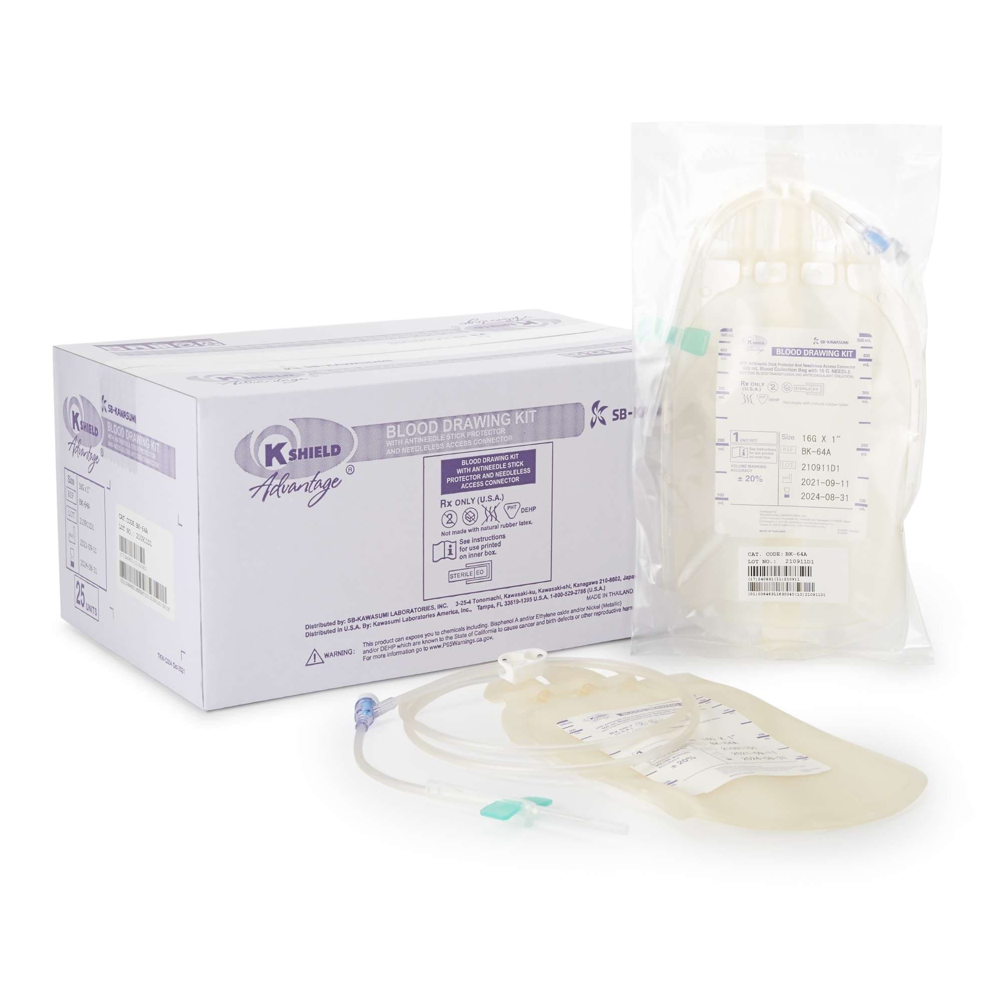 K-Shield Advantage Translucent Blood Draw Kit - Image 1
