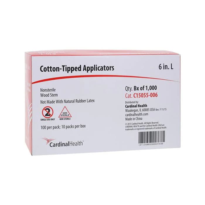 Cardinal Health Cotton-Tip Applicator with Wood Shaft, Non Sterile - Image 1