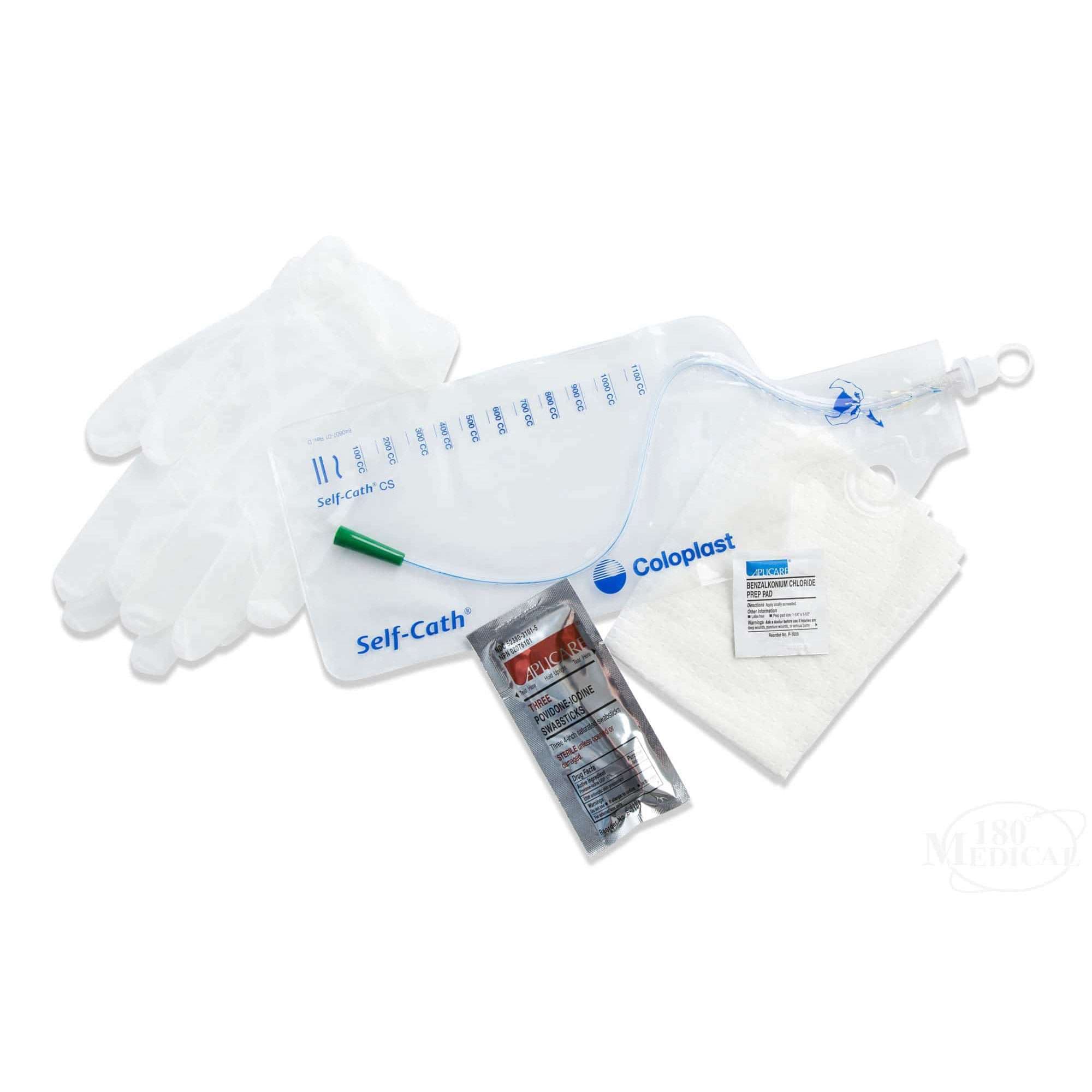 Self-Cath Tapered Coude Tip Closed System Catheter with Insertion Supplies - Image 1
