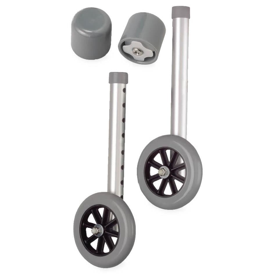 Medline Walker 5 Inch Caster Replacement Wheel - Set of 2