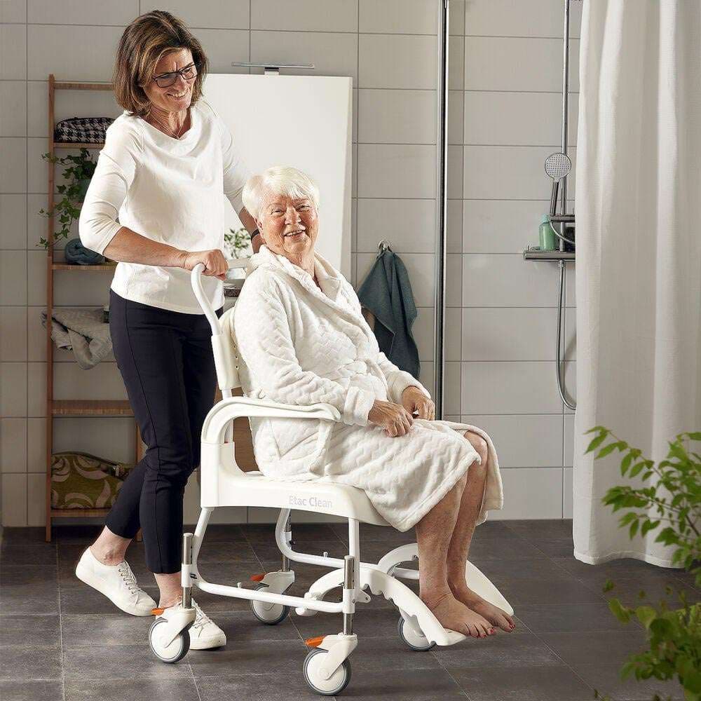Etac Clean Height Adjustable Shower Commode Chair - Image 4