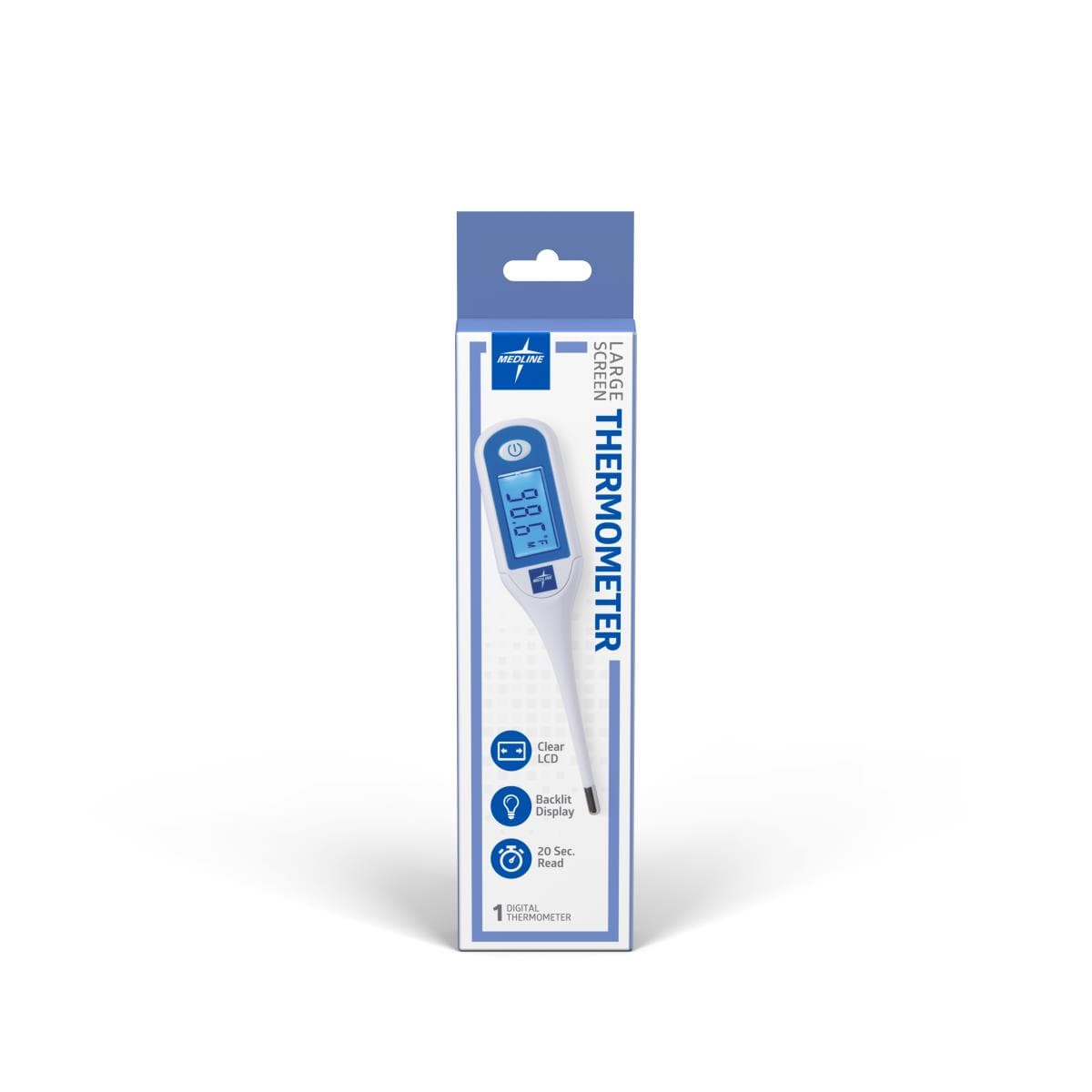 Medline Large Display Digital Thermometers, Fahrenheit-Celsius - Image 1