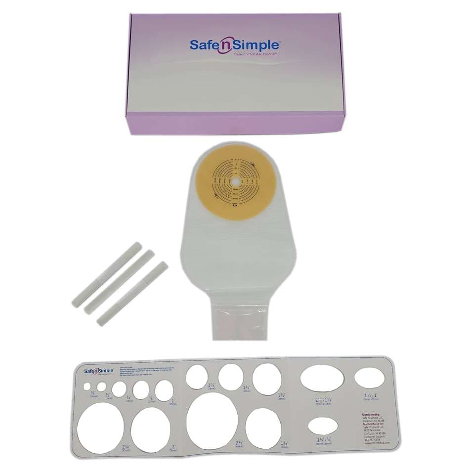 Safe N Simple Transparent One-Piece System Ostomy Pouch - Image 1