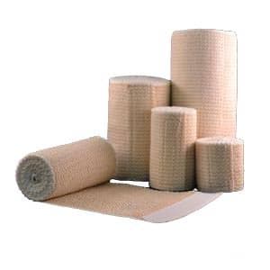 Ambra Le Roy Supra-Grip Elastic Bandage with Double Velcro Closure, Tan-White - Image 1