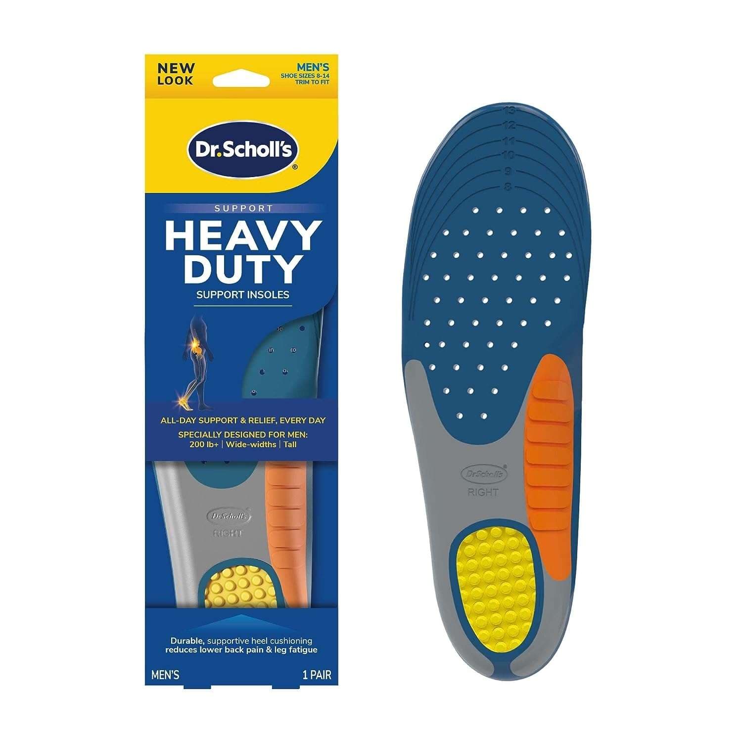 Dr. Scholl's Pain Relief Orthotics for Heavy Duty Support - Package of 2