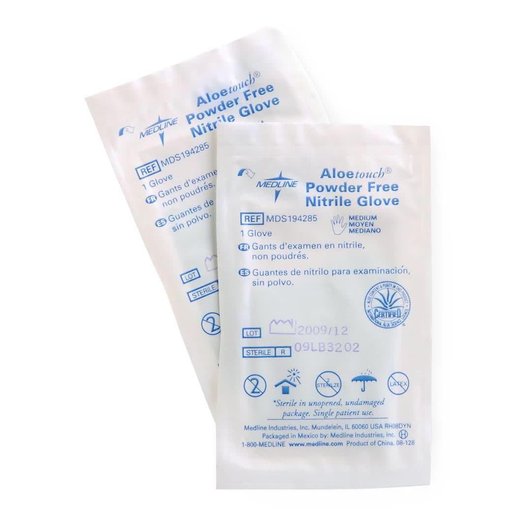 Aloetouch Sterile 9" Powder-free Nitrile Exam Gloves - Image 1