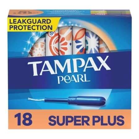 Tampax Pearl Super Plus Absorbency Tampon - Box of 18