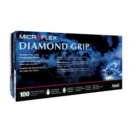 MICROFLEX Diamond Grip Powder-Free Latex Exam Gloves
