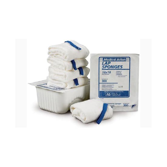 Medical Action Industries Surgical Laparotomy Sponge, 4 x 18 Inch - Image 1