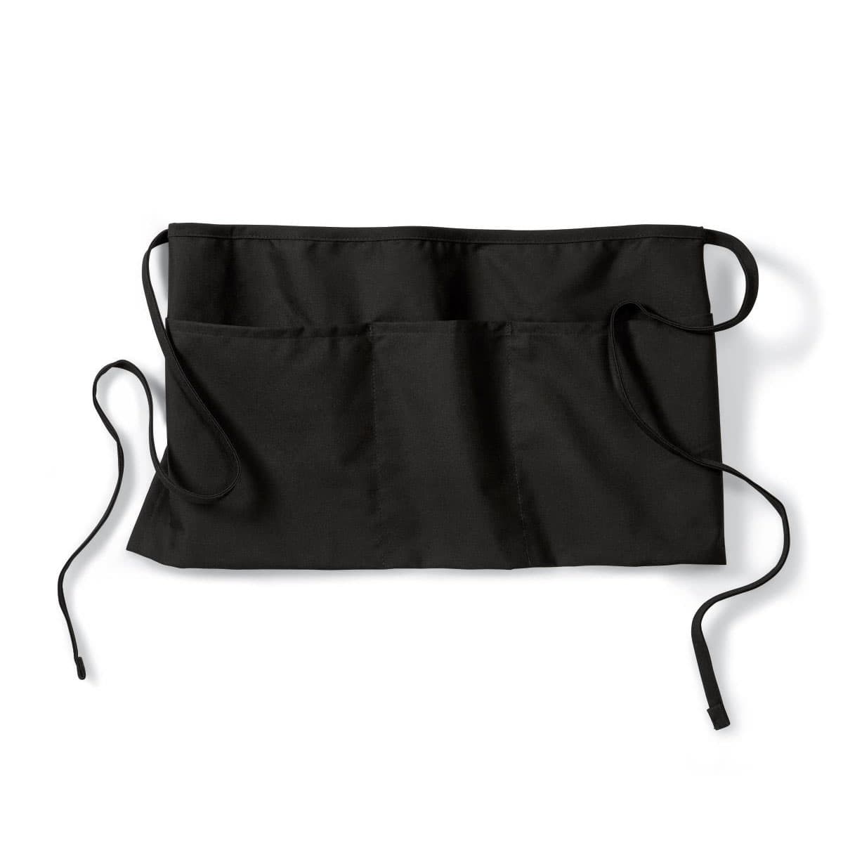 Medline Unisex Waist Apron with 3 Pockets, 11 x 23 Inch, Black