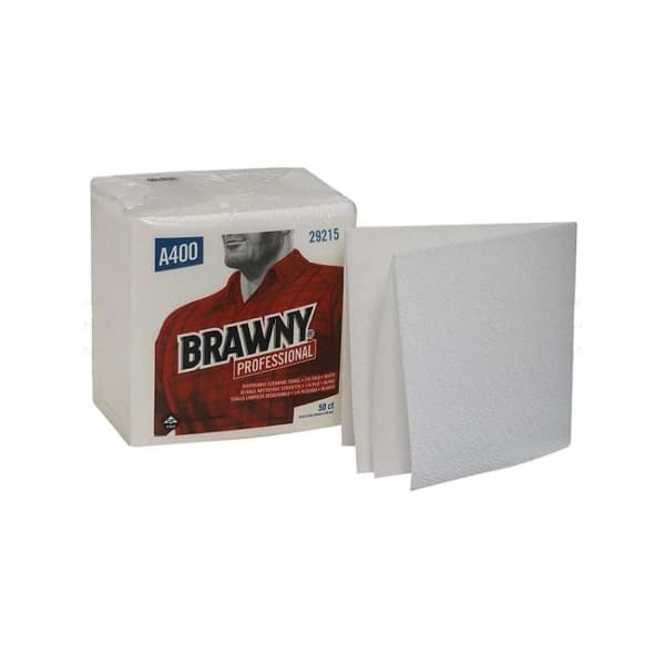 Brawny Industrial Task Wipe White Poly Pack NonSterile