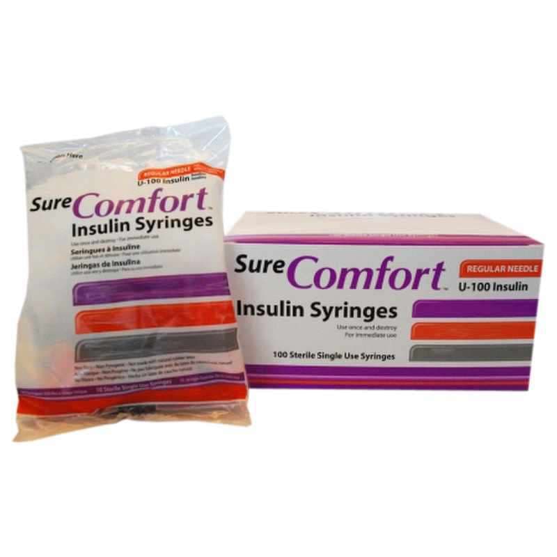Surecomfort Standard Insulin Syringe with Attached Needle